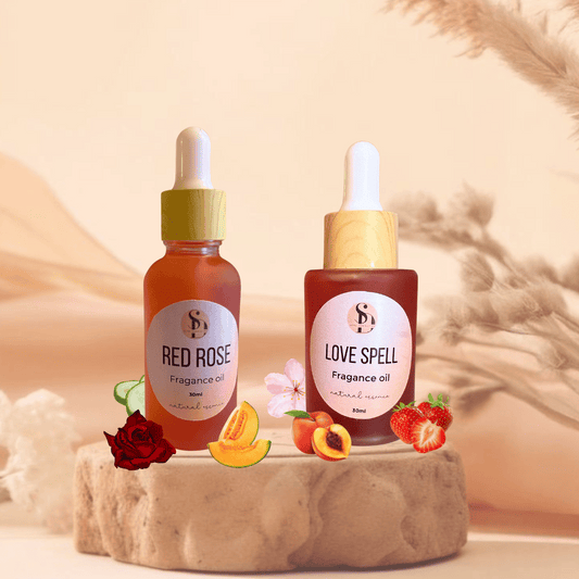 Duo huiles parfumées à brûler - Red Rose & Love Spell