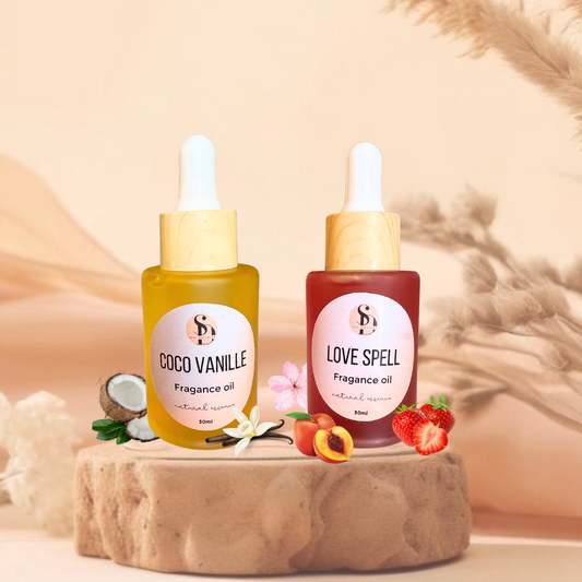 Duo huiles parfumées à brûler - Coco Vanille & Love Spell